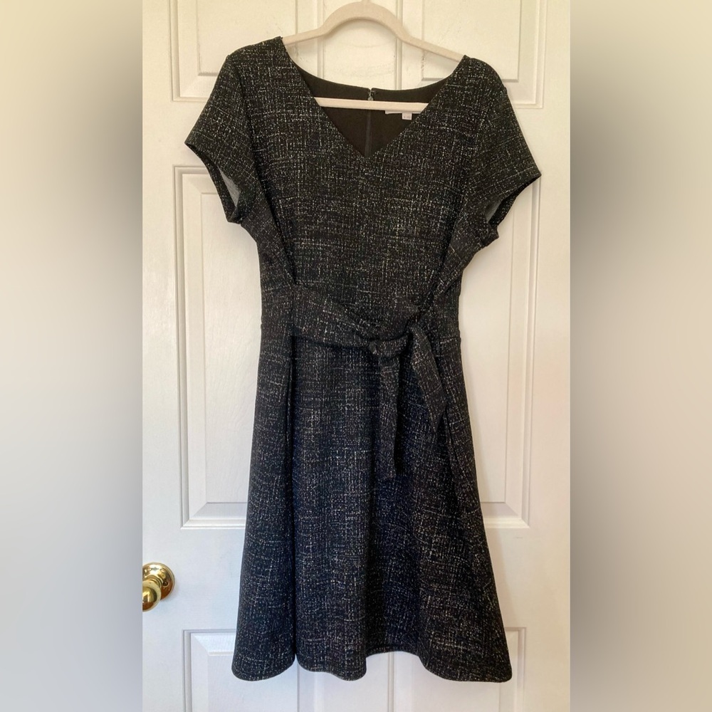 LOFT Black Belted Dress - Picture 3 of 11